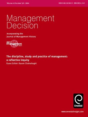 cover image of Management Decision, Volume 42, Issue 3 & 4
